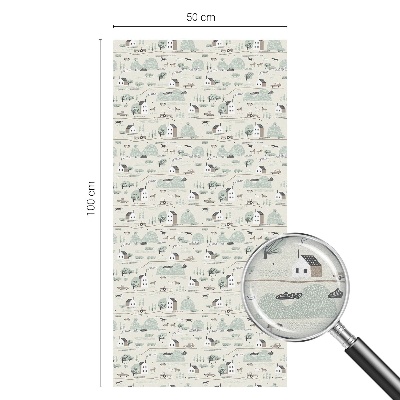 Dekorativna folija za staklo Idilično selo