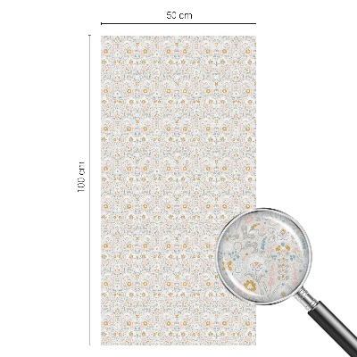 Mliječna folija za staklo vitraj Cvjetna simetrija