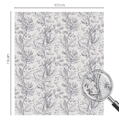 Dekorativna folija za staklo Lišće i leptiri