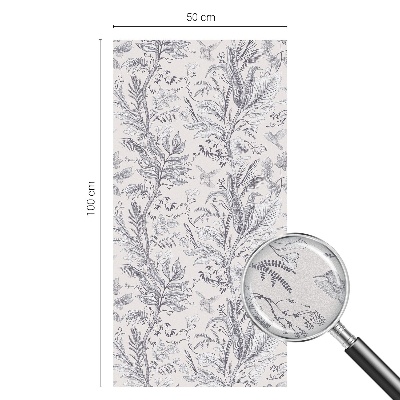 Dekorativna folija za staklo Lišće i leptiri