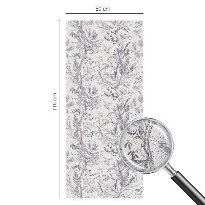 Dekorativna folija za staklo Lišće i leptiri