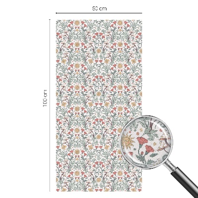Samoljepljiva folija za staklo vitraj Lisice lišće