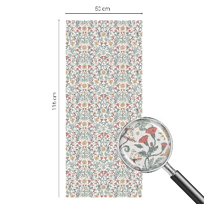 Samoljepljiva folija za staklo vitraj Lisice lišće