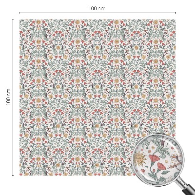 Samoljepljiva folija za staklo vitraj Lisice lišće