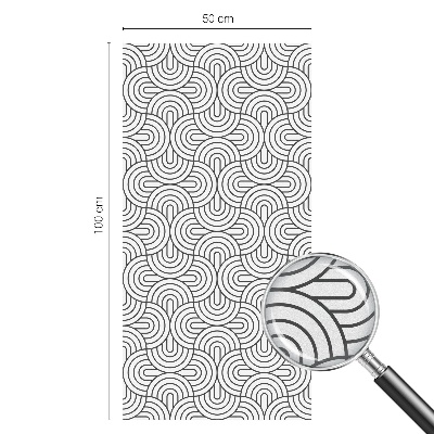 Mliječna folija za staklo vitraj Geometrijski polukrugovi