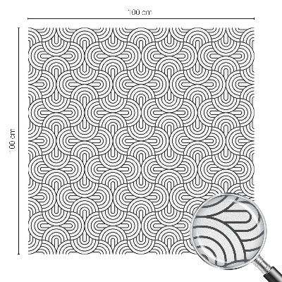 Mliječna folija za staklo vitraj Geometrijski polukrugovi