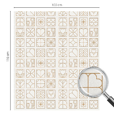 Folija za prozore zaštita od pogleda Geometrijska ljubav