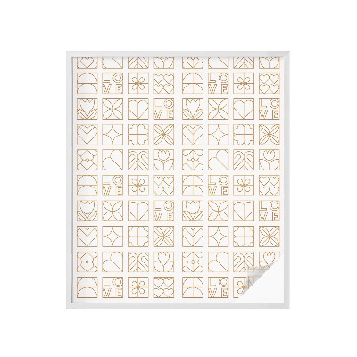 Folija za prozore zaštita od pogleda Geometrijska ljubav