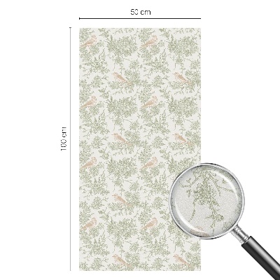 Folija za prozore zaštita od pogleda Ptice biljke