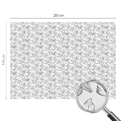 Mliječna folija za staklo vitraj Ptice i cvijeće