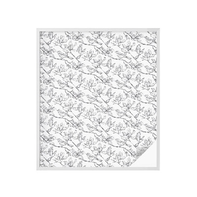 Mliječna folija za staklo vitraj Ptice i cvijeće