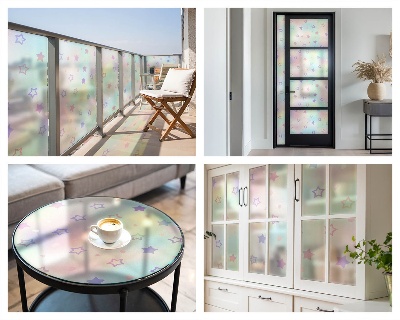 Dekorativna folija za staklo Uzorci duge