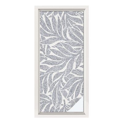 Mliječna folija za staklo vitraj Kapi lišća