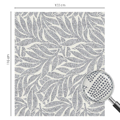 Mliječna folija za staklo vitraj Kapi lišća