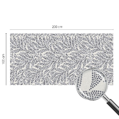 Mliječna folija za staklo vitraj Kapi lišća