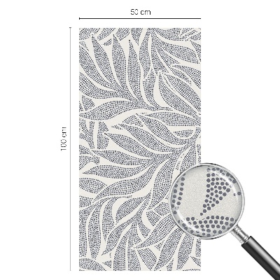 Mliječna folija za staklo vitraj Kapi lišća