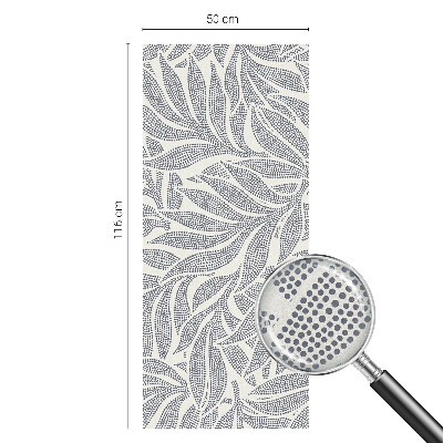 Mliječna folija za staklo vitraj Kapi lišća