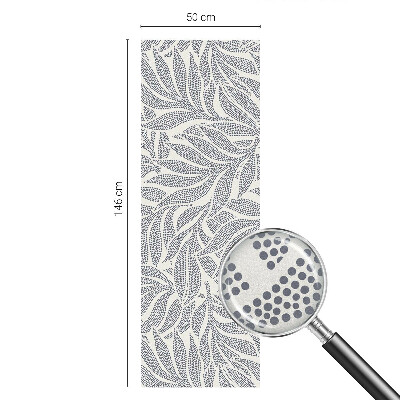 Mliječna folija za staklo vitraj Kapi lišća