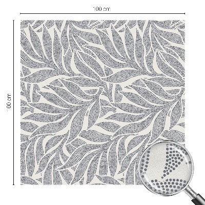 Mliječna folija za staklo vitraj Kapi lišća