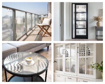 Dekorativna folija za staklo Točkasti krugovi