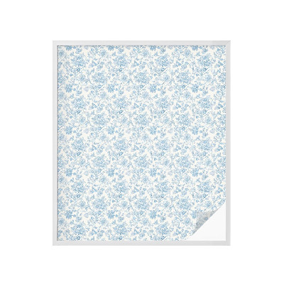 Mliječna folija za staklo vitraj Cvjetni uzorak