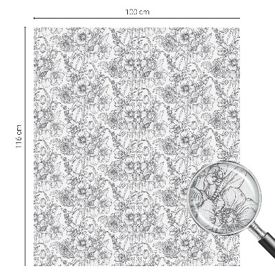 Samoljepljiva folija za staklo vitraj Cvjetna elegancija