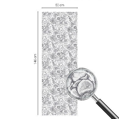 Samoljepljiva folija za staklo vitraj Cvjetna elegancija