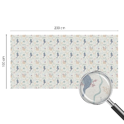 Samoljepljiva folija za staklo vitraj Morski konjići