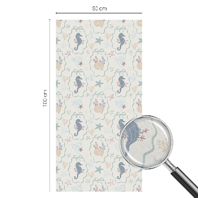 Samoljepljiva folija za staklo vitraj Morski konjići