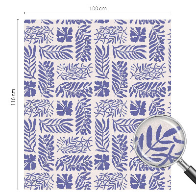 Mliječna folija za staklo vitraj Biljni uzorci