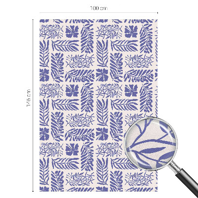 Mliječna folija za staklo vitraj Biljni uzorci
