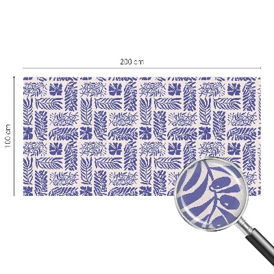 Mliječna folija za staklo vitraj Biljni uzorci