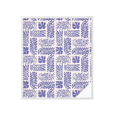 Mliječna folija za staklo vitraj Biljni uzorci