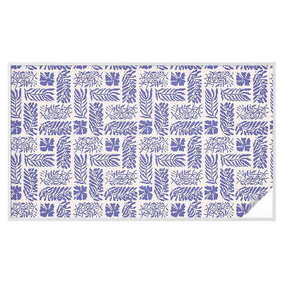 Mliječna folija za staklo vitraj Biljni uzorci