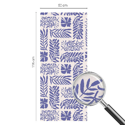 Mliječna folija za staklo vitraj Biljni uzorci