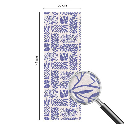 Mliječna folija za staklo vitraj Biljni uzorci