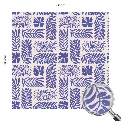 Mliječna folija za staklo vitraj Biljni uzorci