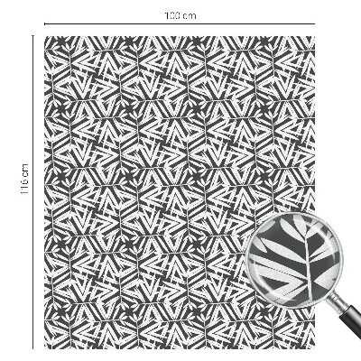 Mliječna folija za staklo vitraj Geometrijsko lišće