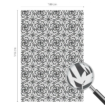 Mliječna folija za staklo vitraj Geometrijsko lišće