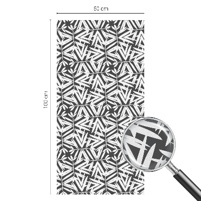 Mliječna folija za staklo vitraj Geometrijsko lišće