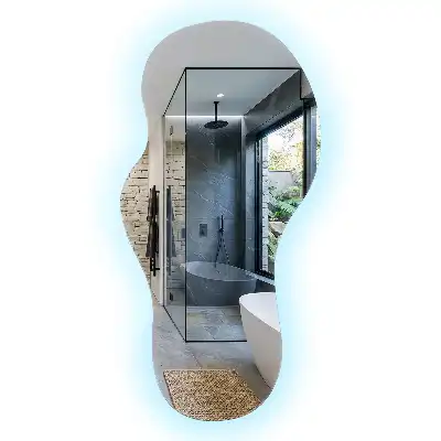 Organsko ogledalo s LED osvjetljenjem moderno zidno