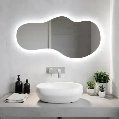Organsko ogledalo s LED osvjetljenjem moderno zidno