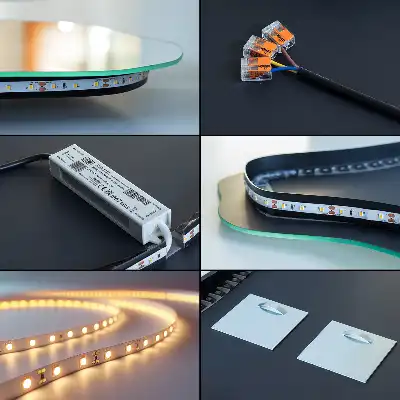 Organsko ogledalo s LED osvjetljenjem moderno zidno