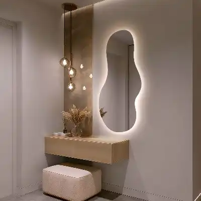 Organsko ogledalo s LED osvjetljenjem moderno zidno