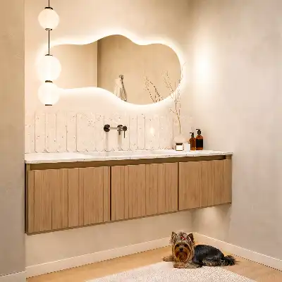 Organsko ogledalo s LED osvjetljenjem moderno zidno