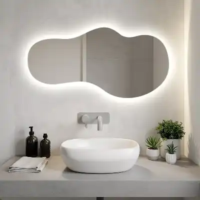 Organsko ogledalo s LED osvjetljenjem moderno zidno