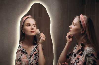 Krivo ogledalo Moderno sa LED rasvjetom