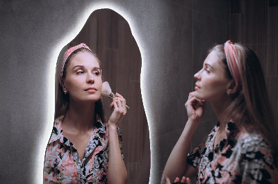 Krivo ogledalo Moderno sa LED rasvjetom