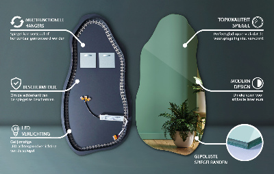 Krivo ogledalo Moderno sa LED rasvjetom