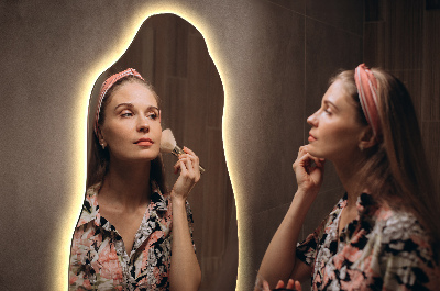 Krivo ogledalo Moderno sa LED rasvjetom